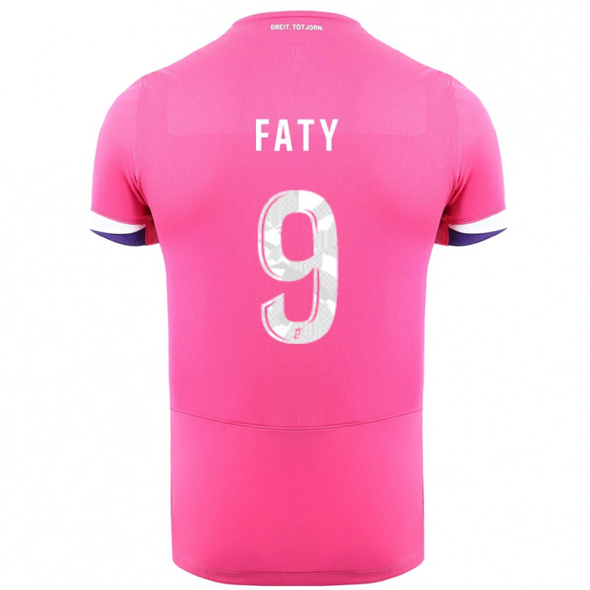 Danxen Women Enzo Faty #9 Pink White Away Jersey 2025/26 T-Shirt