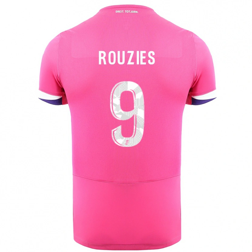 Danxen Women Manon Rouzies #9 Pink White Away Jersey 2025/26 T-Shirt