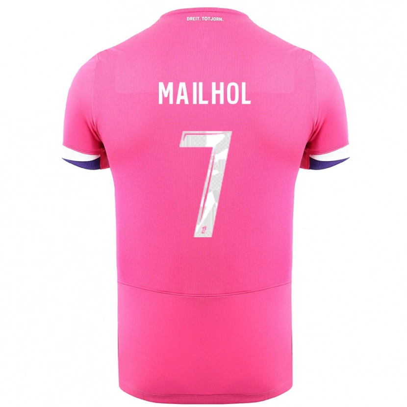 Danxen Women Luca Mailhol #7 Pink White Away Jersey 2025/26 T-Shirt