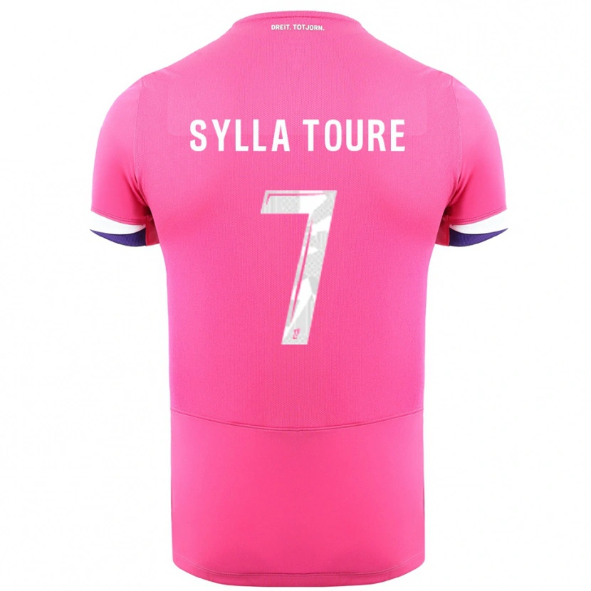 Danxen Women Ismael Sylla Touré #7 Pink White Away Jersey 2025/26 T-Shirt