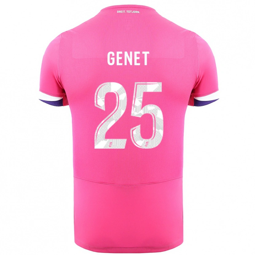 Danxen Women Marine Genet #25 Pink White Away Jersey 2025/26 T-Shirt