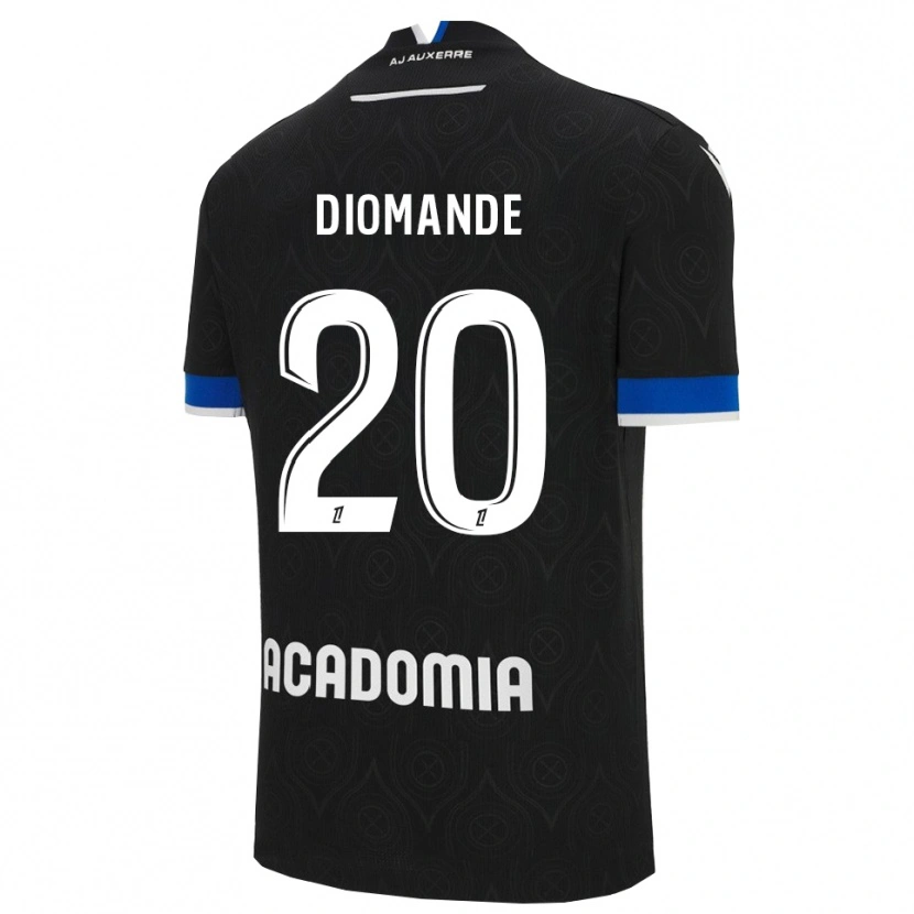 Danxen Women Sinaly Diomandé #20 Black White Away Jersey 2025/26 T-Shirt