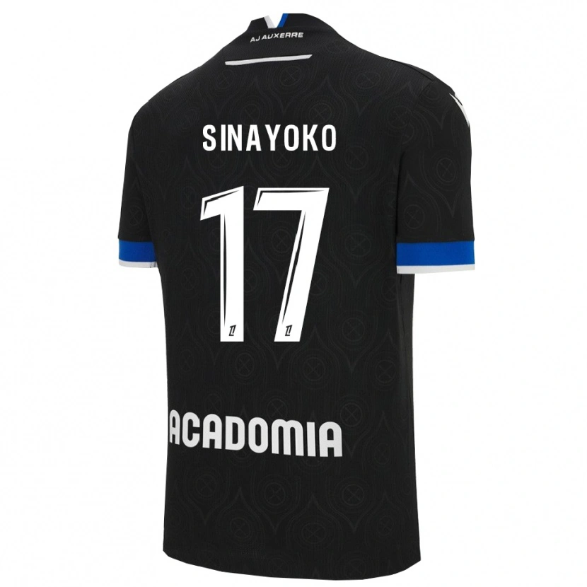 Danxen Women Lassine Sinayoko #17 Black White Away Jersey 2025/26 T-Shirt