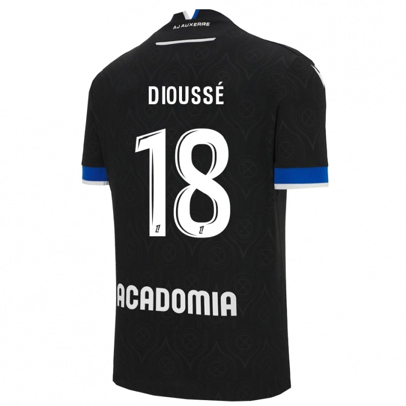 Danxen Women Assane Dioussé #18 Black White Away Jersey 2025/26 T-Shirt