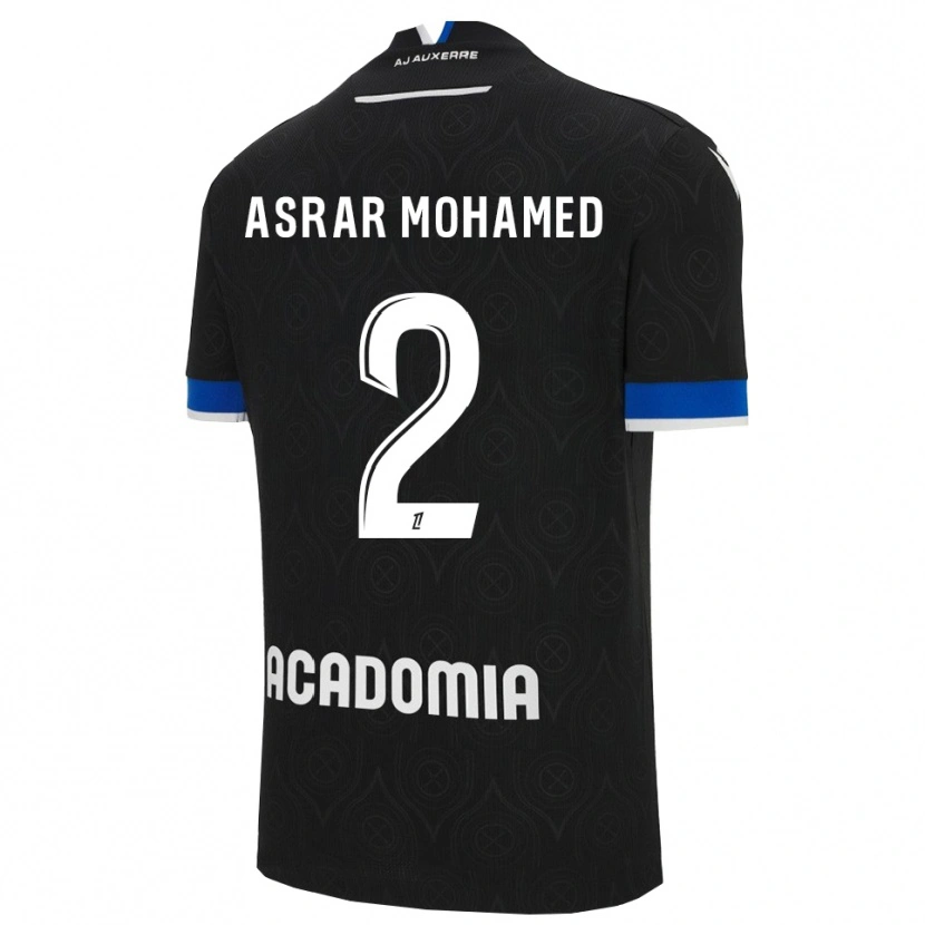 Danxen Women El Asrar Mohamed #2 Black White Away Jersey 2025/26 T-Shirt