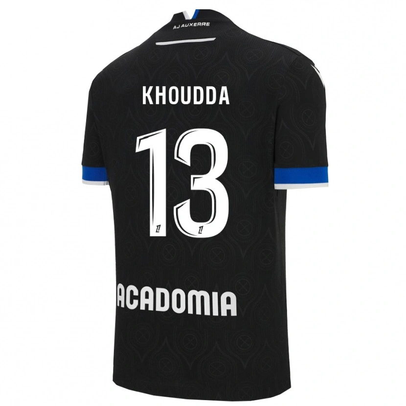 Danxen Women Youssef Khoudda #13 Black White Away Jersey 2025/26 T-Shirt