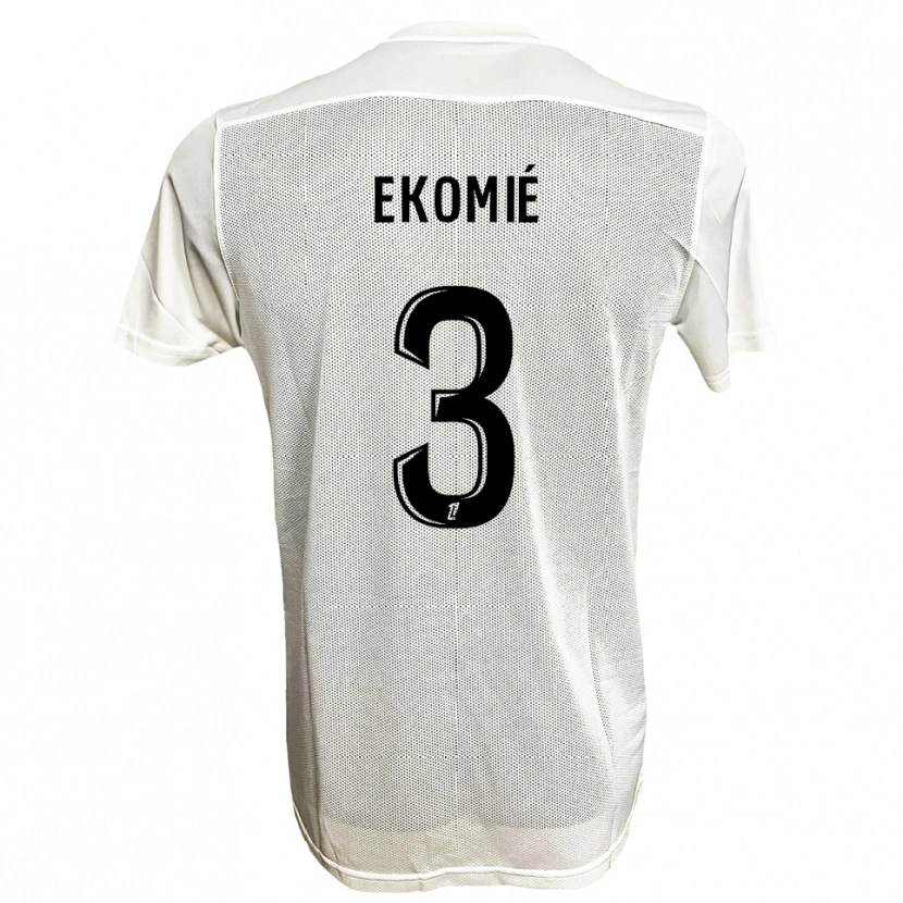 Danxen Women Jacques Ekomié #3 Black White Away Jersey 2025/26 T-Shirt