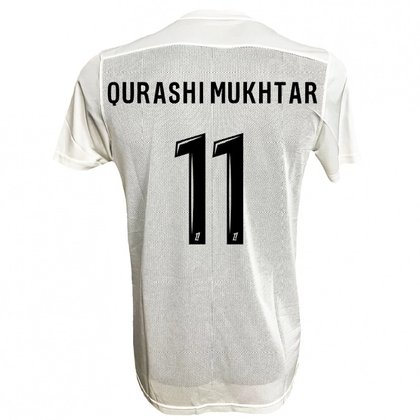 Danxen Women Awab Qurashi Mukhtar #11 Black White Away Jersey 2025/26 T-Shirt