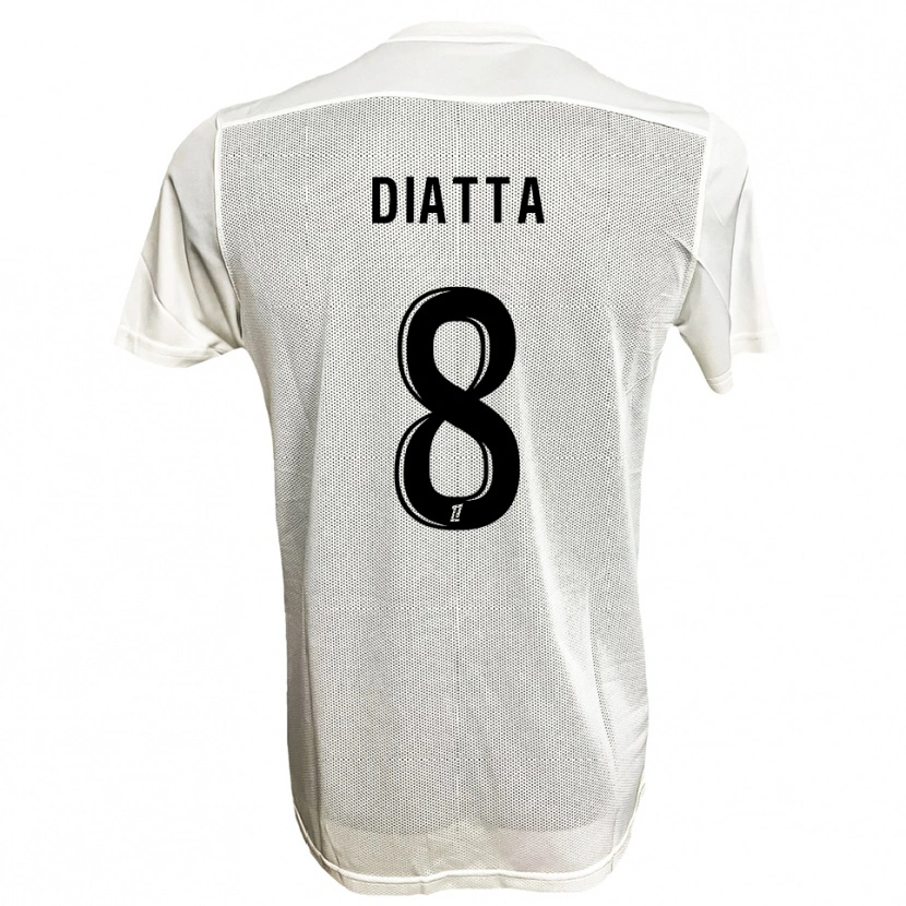 Danxen Women Bané Diatta #8 Black White Away Jersey 2025/26 T-Shirt
