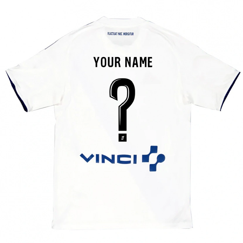 Danxen Women Your Name #0 White Blue Away Jersey 2025/26 T-Shirt