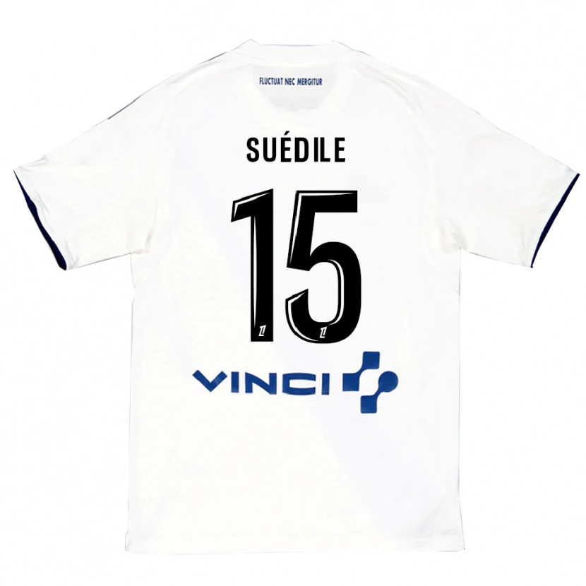 Danxen Women Layvin Suédile #15 White Blue Away Jersey 2025/26 T-Shirt