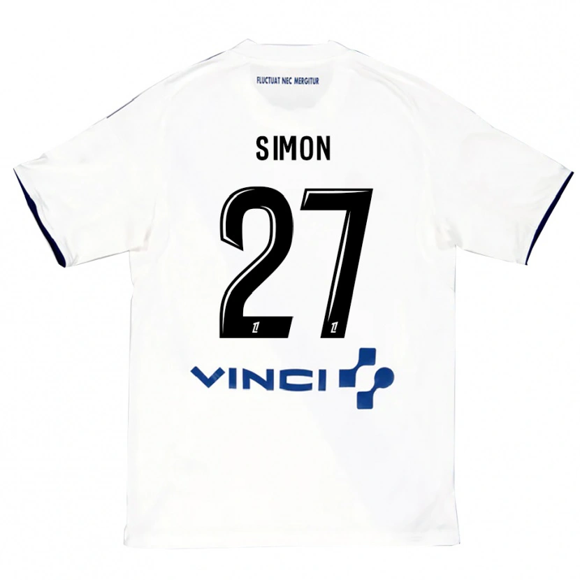 Danxen Women Moses Simon #27 White Blue Away Jersey 2025/26 T-Shirt