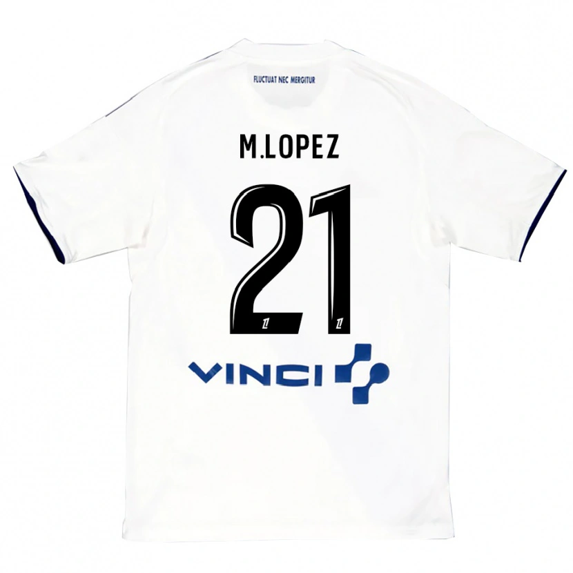 Danxen Women Maxime Lopez #21 White Blue Away Jersey 2025/26 T-Shirt