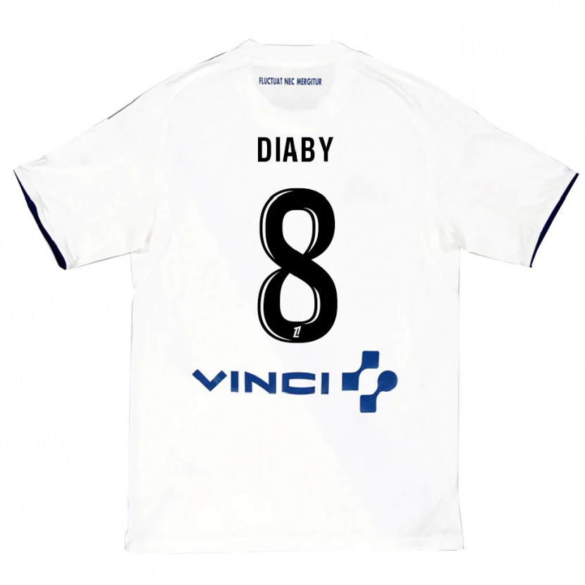 Danxen Women Aboubakar Diaby #8 White Blue Away Jersey 2025/26 T-Shirt