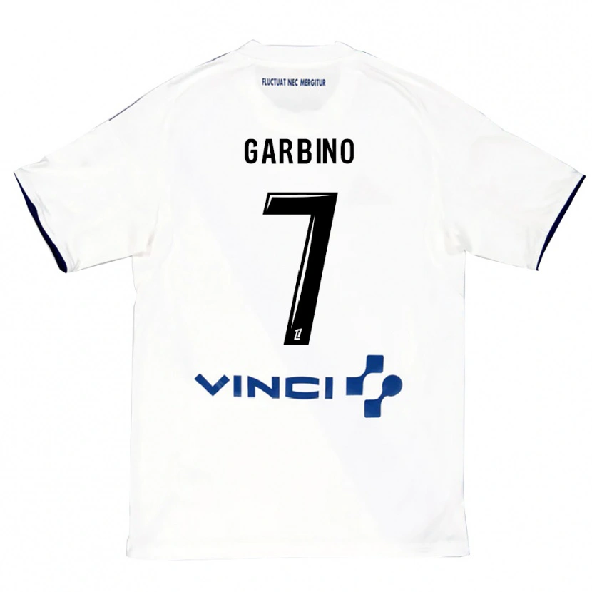 Danxen Women Maëlle Garbino #7 White Blue Away Jersey 2025/26 T-Shirt