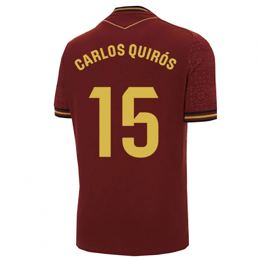 Danxen Women Juan Carlos Quirós #15 Burgundy Gold Away Jersey 2025/26 T-Shirt