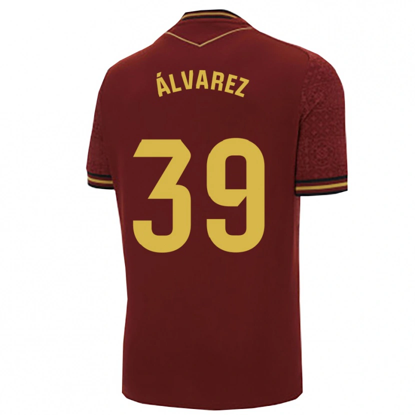Danxen Women Ismael Álvarez #39 Burgundy Gold Away Jersey 2025/26 T-Shirt