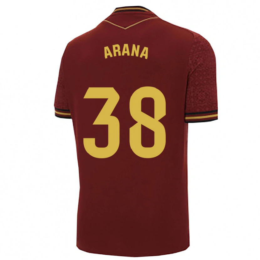 Danxen Women Pablo Arana #38 Burgundy Gold Away Jersey 2025/26 T-Shirt