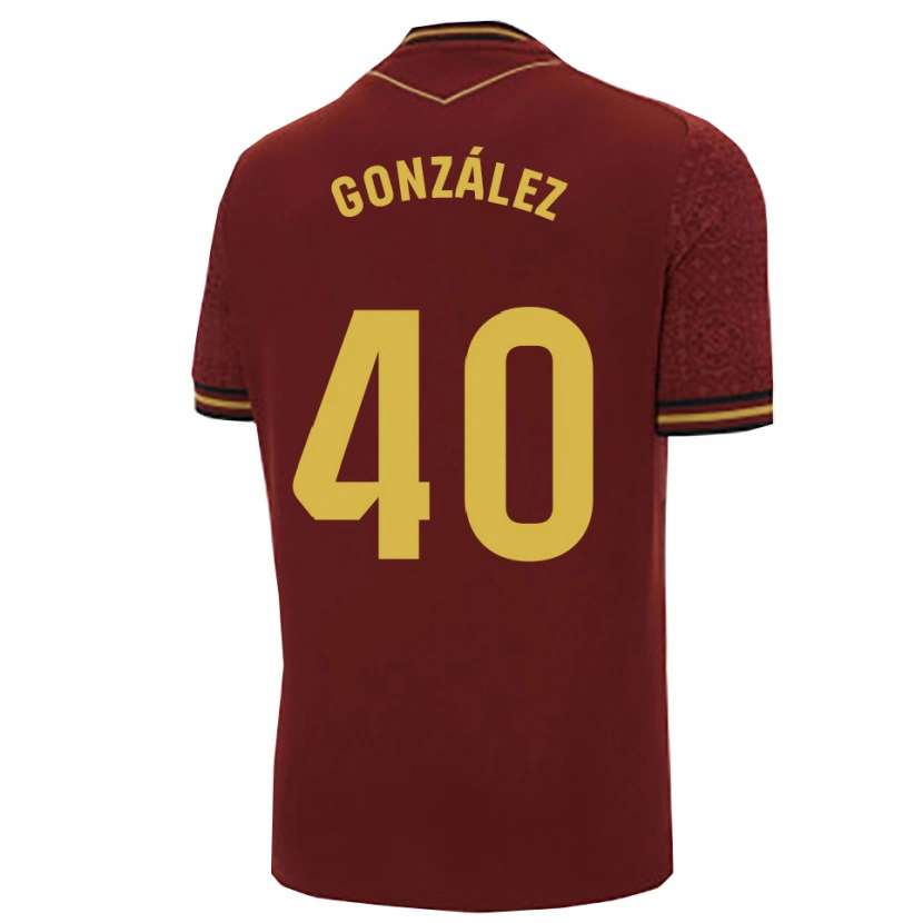 Danxen Women José González #40 Burgundy Gold Away Jersey 2025/26 T-Shirt