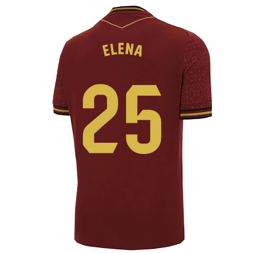 Danxen Women Elena Gómez Labrador #25 Burgundy Gold Away Jersey 2025/26 T-Shirt