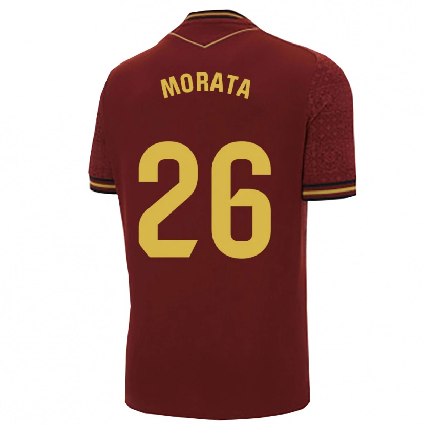 Danxen Women Álex Morata #26 Burgundy Gold Away Jersey 2025/26 T-Shirt
