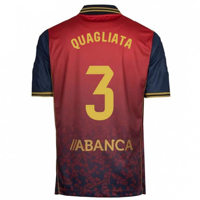 Danxen Women Giacomo Quagliata #3 Red Navy Away Jersey 2025/26 T-Shirt