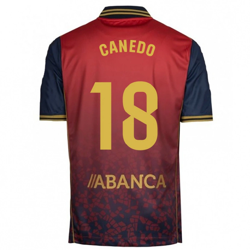 Danxen Women Damián Canedo #18 Red Navy Away Jersey 2025/26 T-Shirt