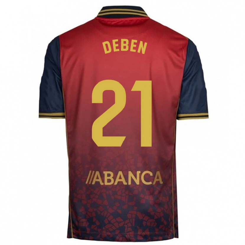 Danxen Women Sara Debén #21 Red Navy Away Jersey 2025/26 T-Shirt