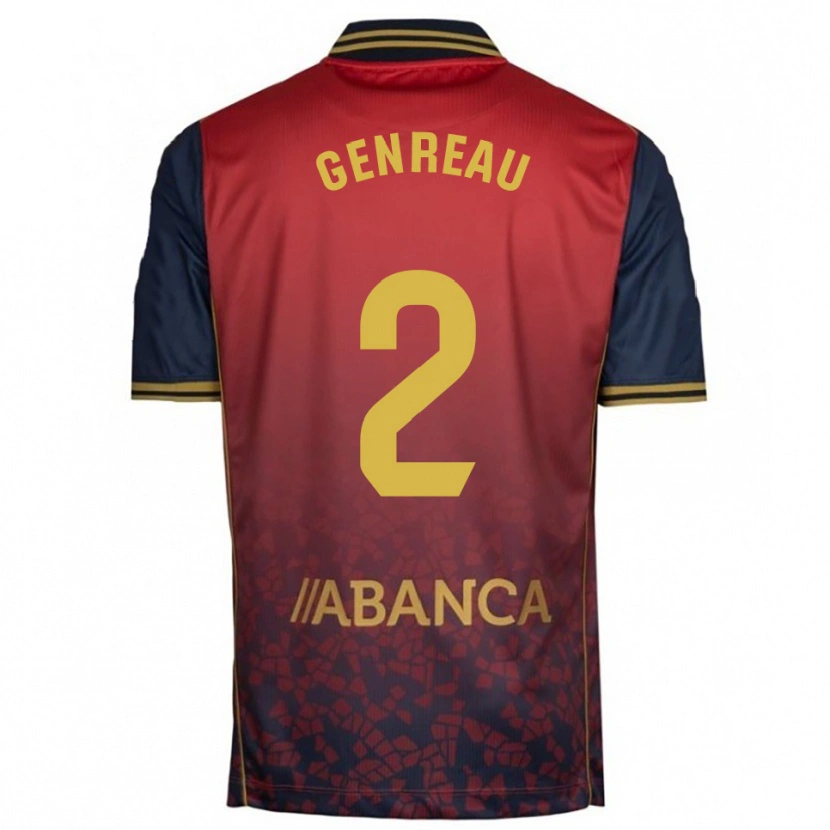 Danxen Women Denis Genreau #2 Red Navy Away Jersey 2025/26 T-Shirt