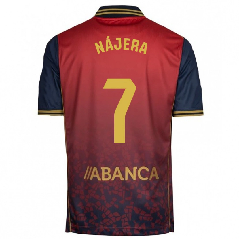 Danxen Women Mario Nájera #7 Red Navy Away Jersey 2025/26 T-Shirt