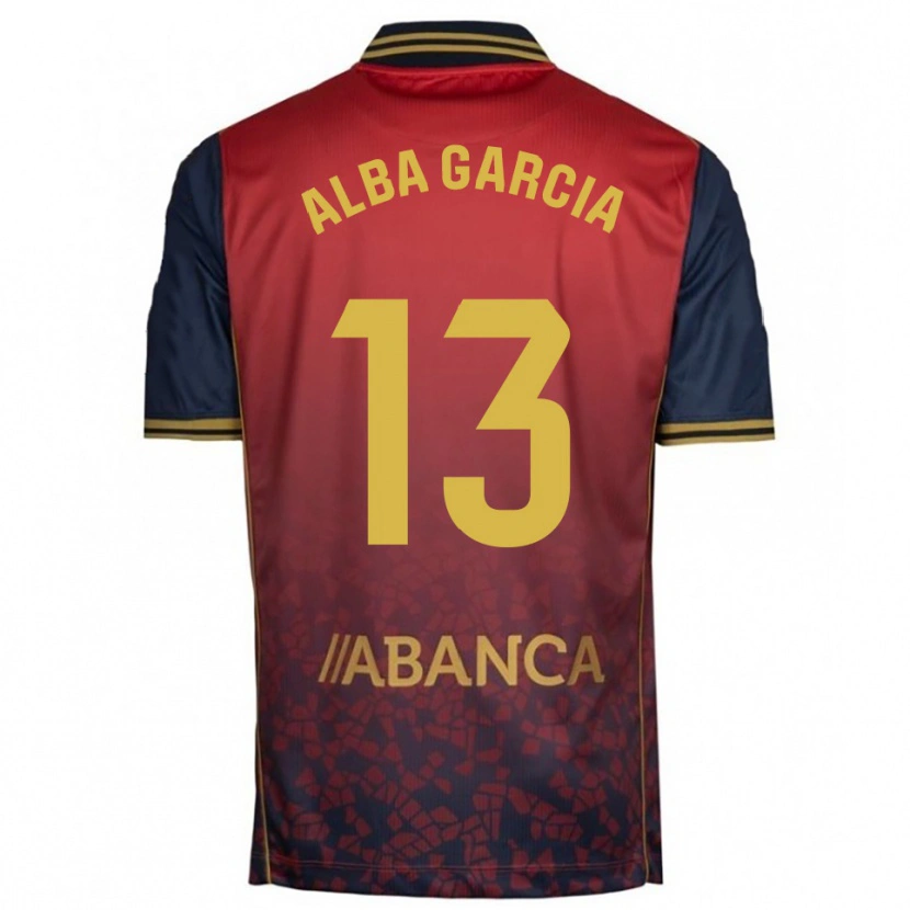 Danxen Women Lucía Alba García #13 Red Navy Away Jersey 2025/26 T-Shirt