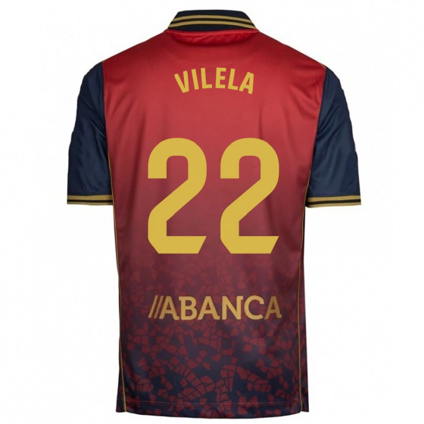 Danxen Women Rubén Vilela #22 Red Navy Away Jersey 2025/26 T-Shirt