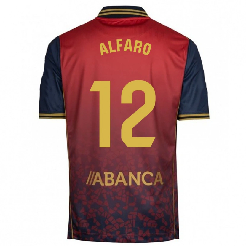 Danxen Women Alejandro Alfaro #12 Red Navy Away Jersey 2025/26 T-Shirt