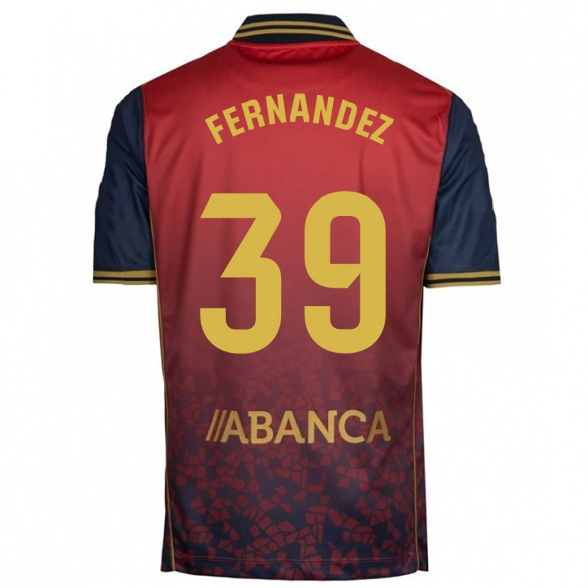 Danxen Women David Fernández #39 Red Navy Away Jersey 2025/26 T-Shirt