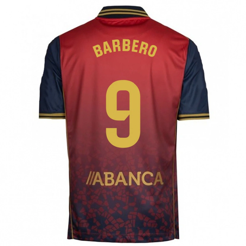 Danxen Women Iván Barbero #9 Red Navy Away Jersey 2025/26 T-Shirt
