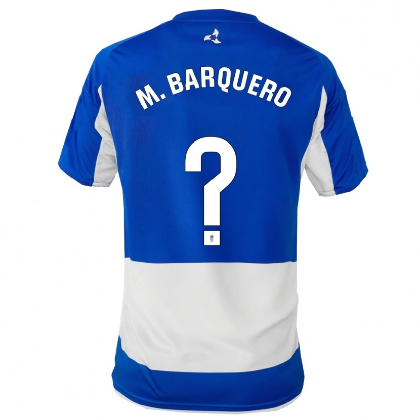 Danxen Women María Barquero Gutierrez #0 Blue White Away Jersey 2025/26 T-Shirt