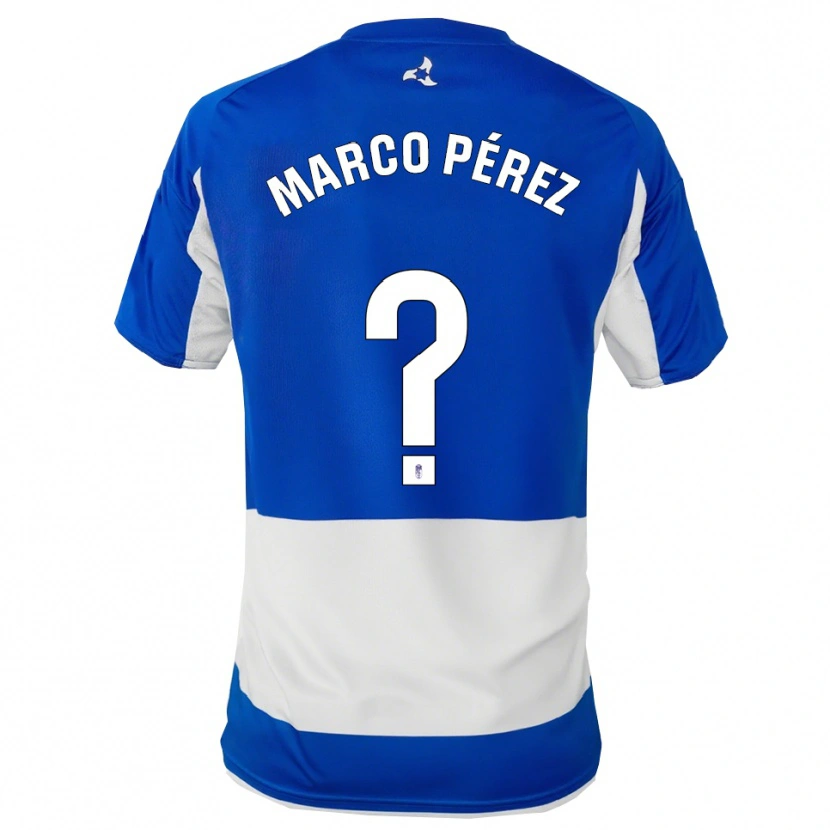 Danxen Women Marco Pérez #0 Blue White Away Jersey 2025/26 T-Shirt