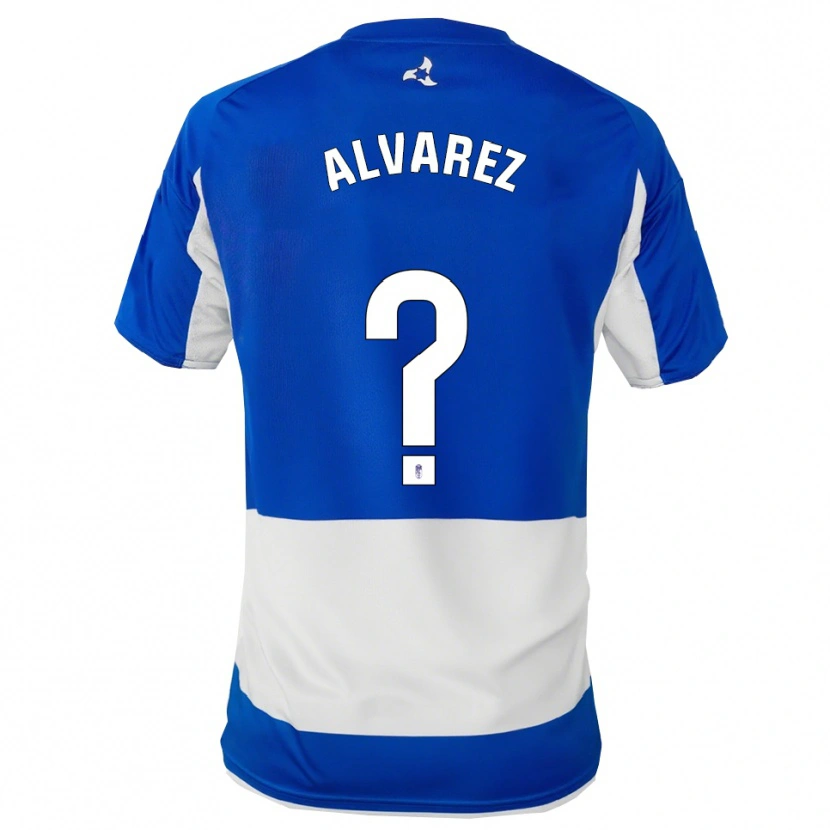 Danxen Women Rubén Álvarez #0 Blue White Away Jersey 2025/26 T-Shirt