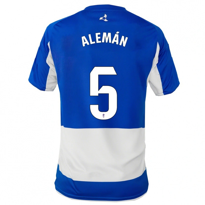 Danxen Women Carlos Alemán #5 Blue White Away Jersey 2025/26 T-Shirt
