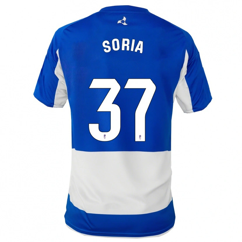 Danxen Women Carlos Soria #37 Blue White Away Jersey 2025/26 T-Shirt