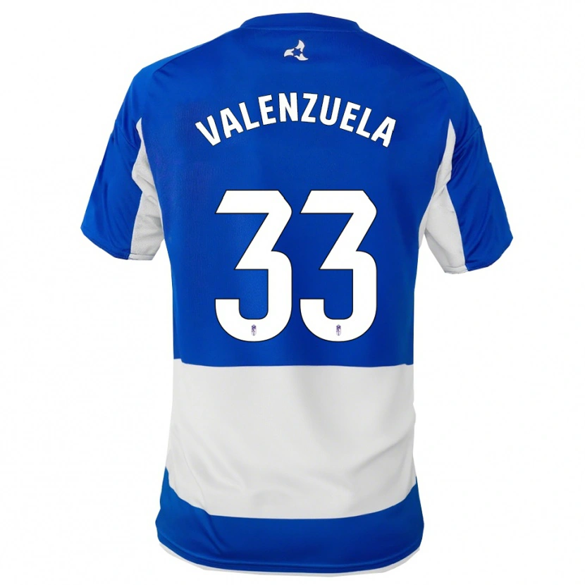 Danxen Women Adrián Valenzuela #33 Blue White Away Jersey 2025/26 T-Shirt