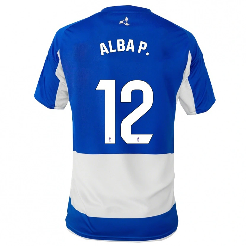 Danxen Women Alba Pérez Manrique #12 Blue White Away Jersey 2025/26 T-Shirt