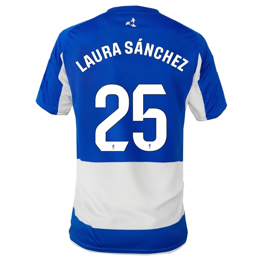 Danxen Women Laura Sánchez Comuñas #25 Blue White Away Jersey 2025/26 T-Shirt
