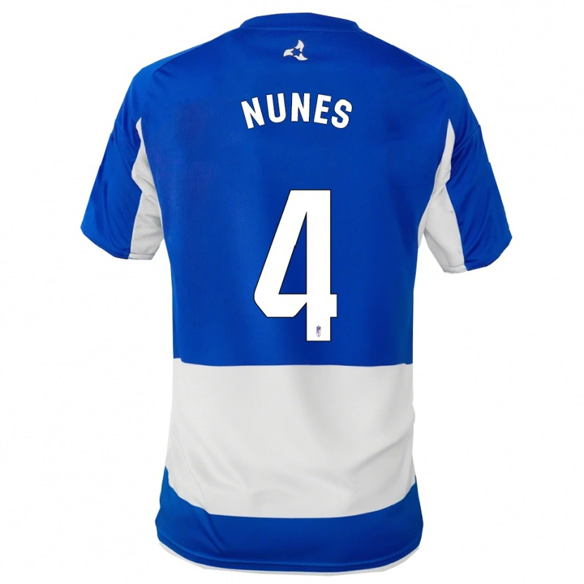 Danxen Women David Nunes #4 Blue White Away Jersey 2025/26 T-Shirt