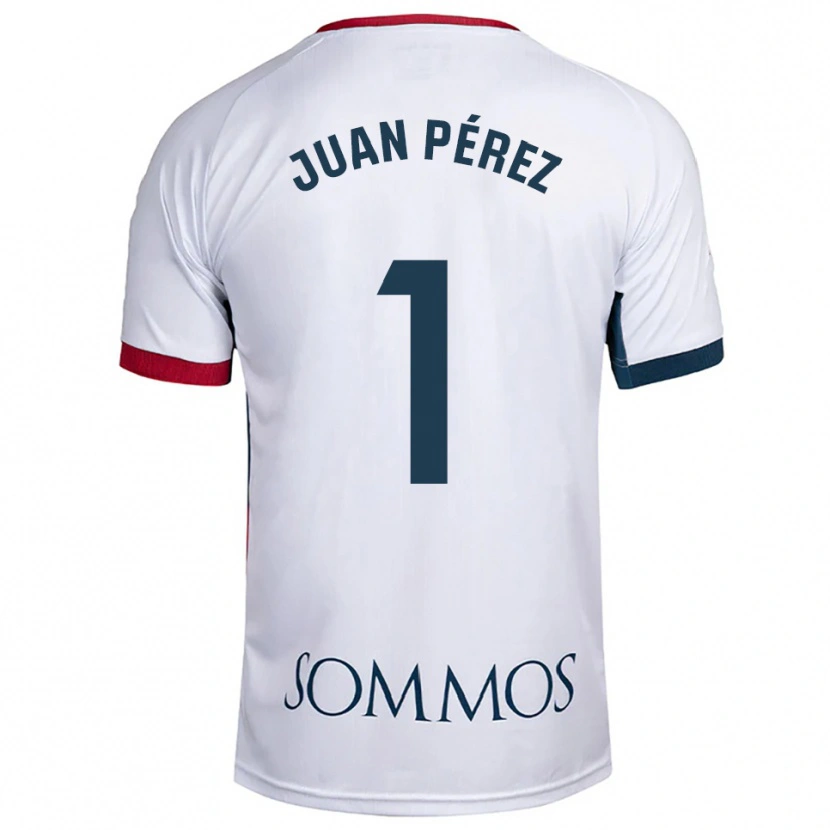 Danxen Women Juan Pérez #1 White Red Away Jersey 2025/26 T-Shirt