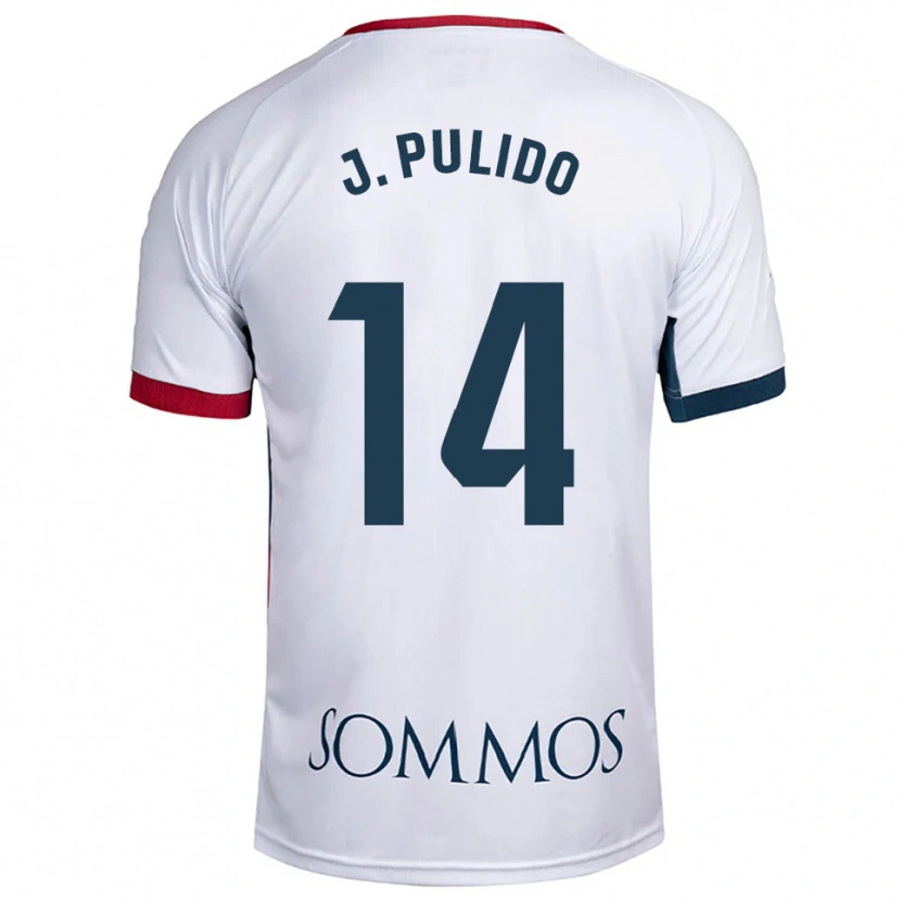 Danxen Women Jorge Pulido #14 White Red Away Jersey 2025/26 T-Shirt