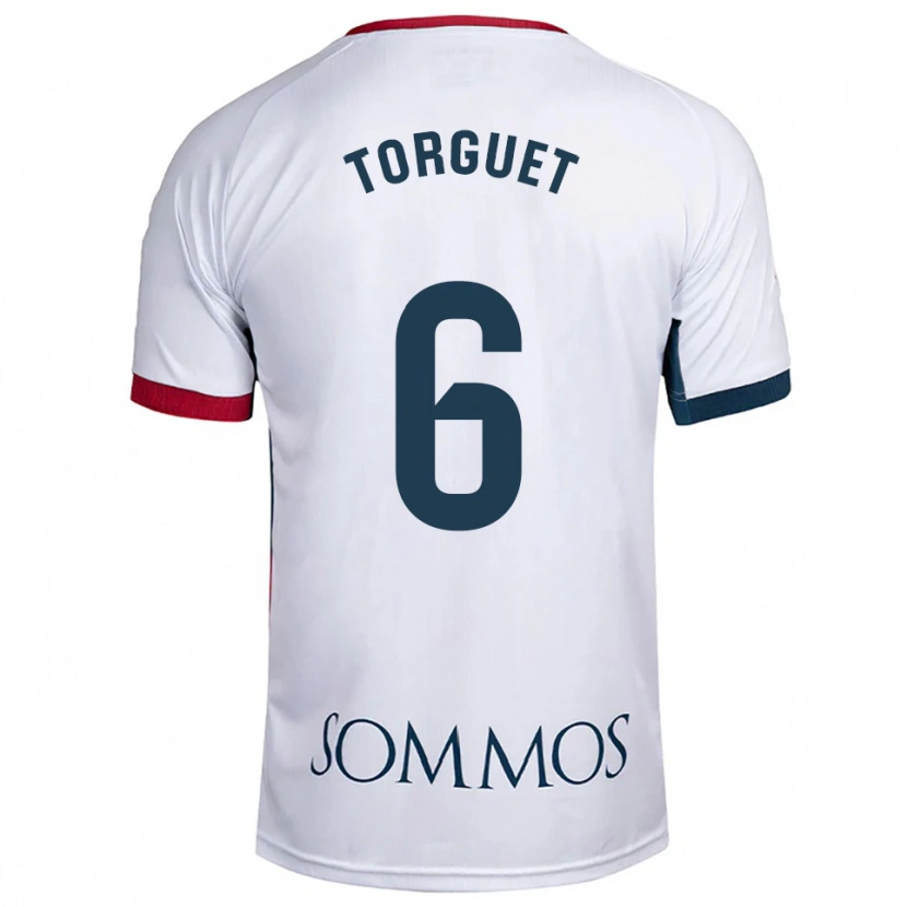 Danxen Women Miguel Torguet #6 White Red Away Jersey 2025/26 T-Shirt