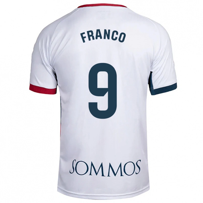 Danxen Women Santi Franco #9 White Red Away Jersey 2025/26 T-Shirt