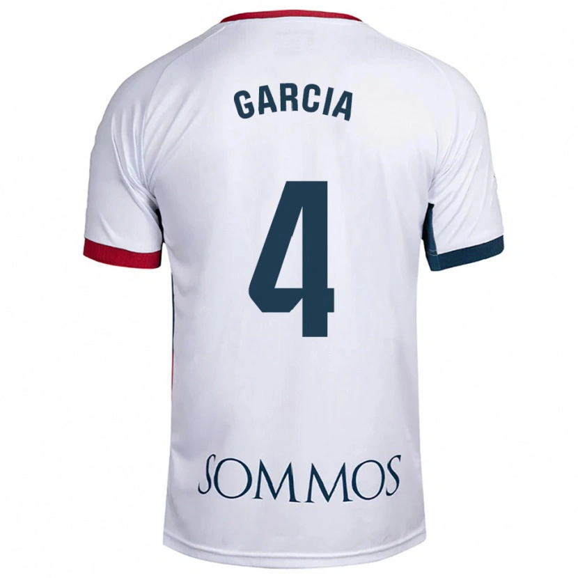 Danxen Women Nacho García #4 White Red Away Jersey 2025/26 T-Shirt