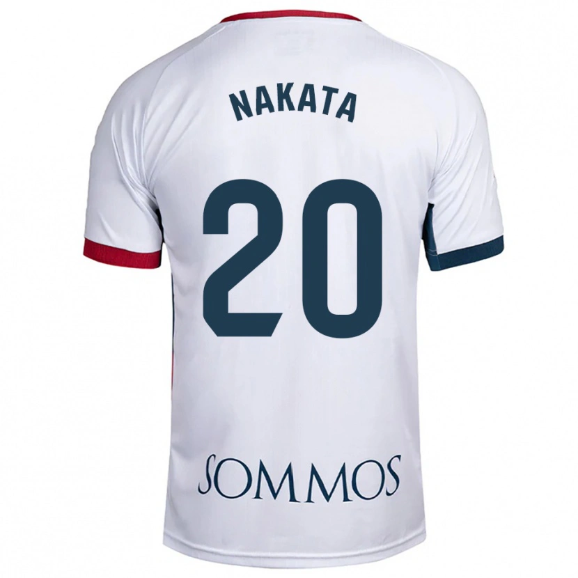Danxen Women Yuki Nakata #20 White Red Away Jersey 2025/26 T-Shirt